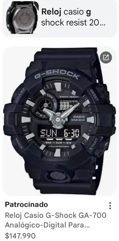 Reloj G-Shock negro resistente - miniatura 3