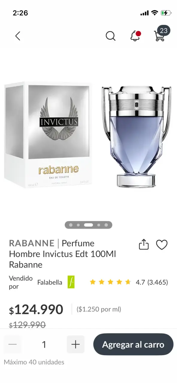 Perfume Invictus Rabanne 100 ml - 2