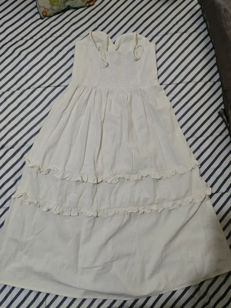 Vestido blanco con tirantes - 2