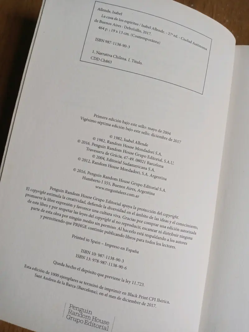 Libro 'La casa de los espíritus' - 3