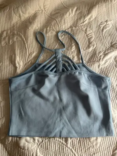Crop top celeste - miniatura 2