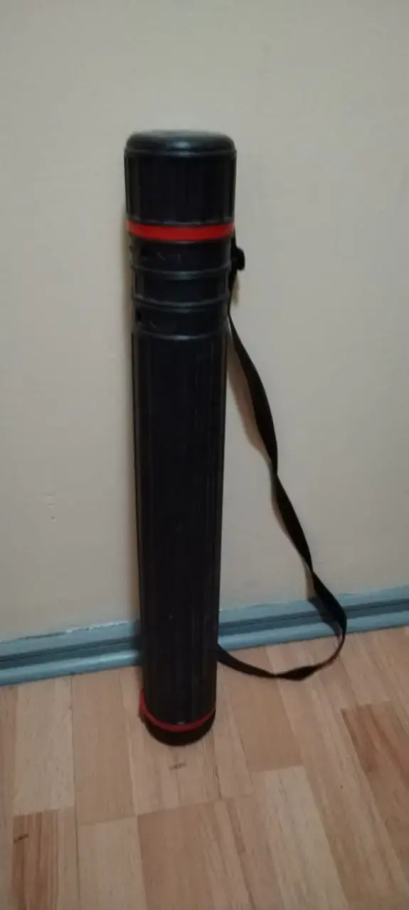 Tubo portaplanos ajustable negro