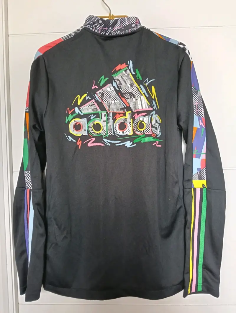 Poleron adidas negra multicolor - 2