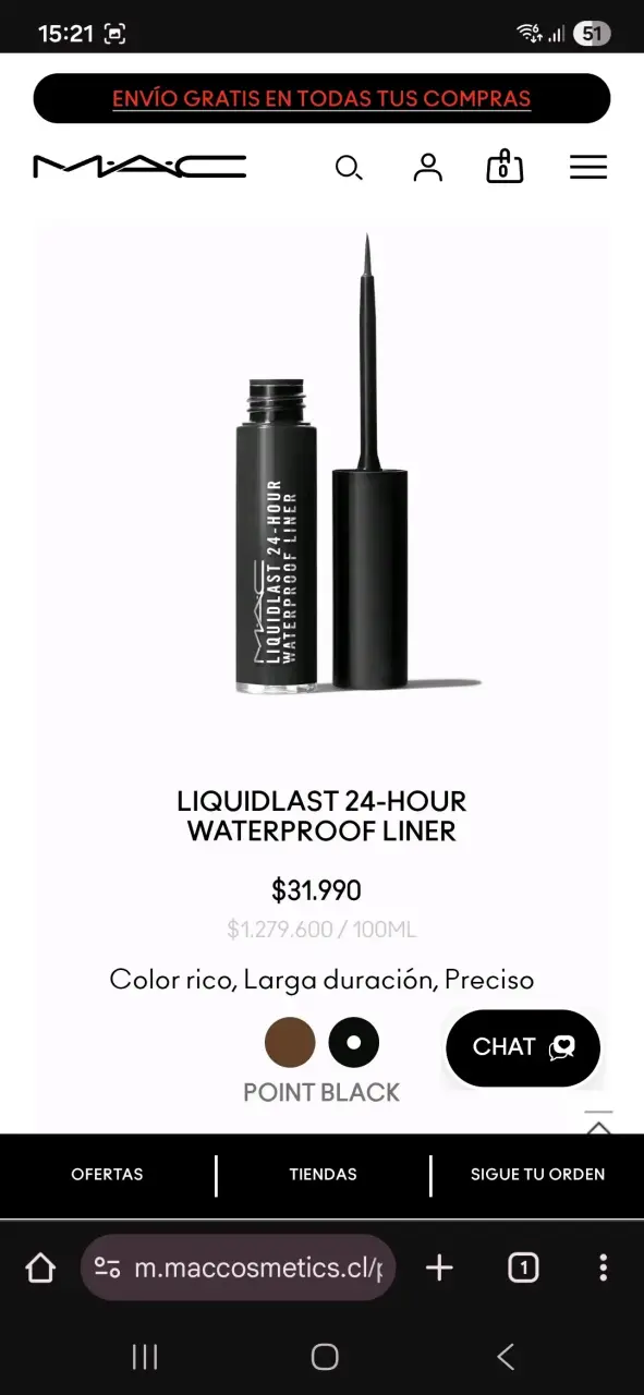 Delineador MAC Waterproof 24H - 2