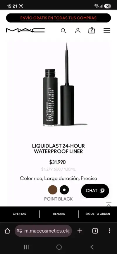 Delineador MAC Waterproof 24H - miniatura 2