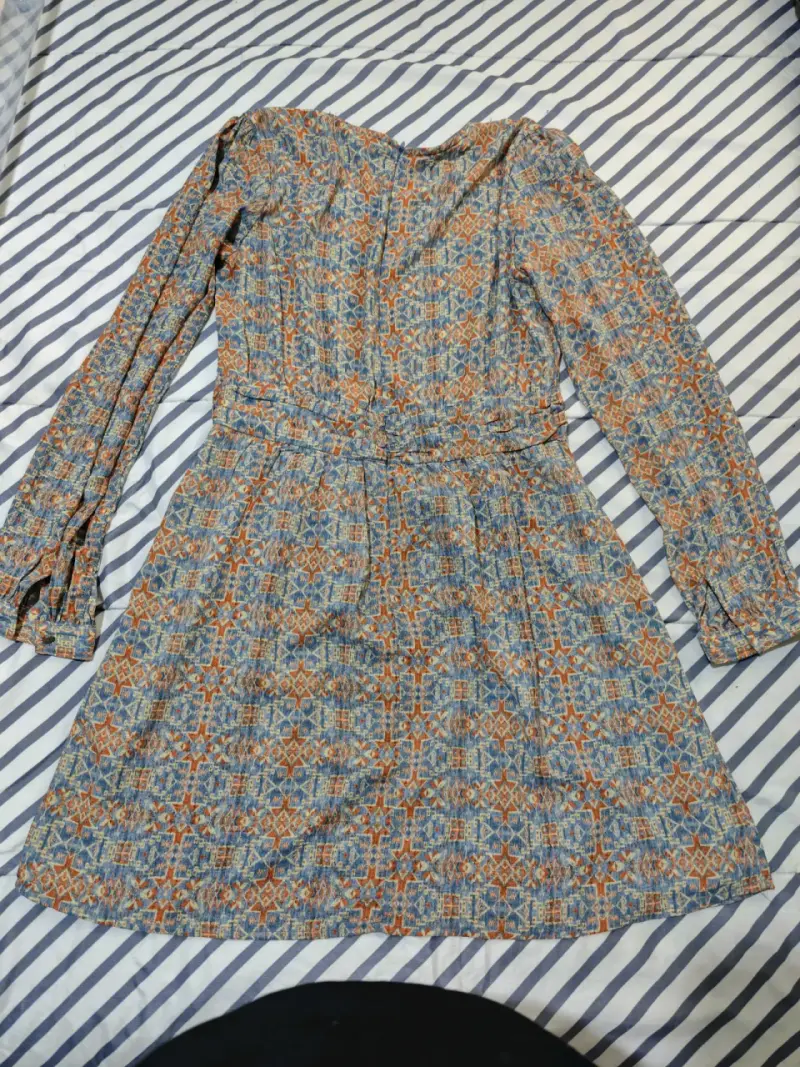 Vestido estampado manga larga - 2