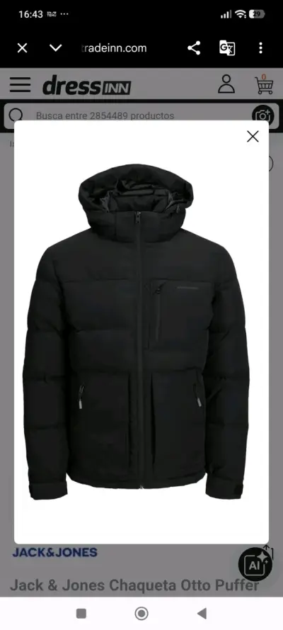 Chaqueta negra acolchada - miniatura 1