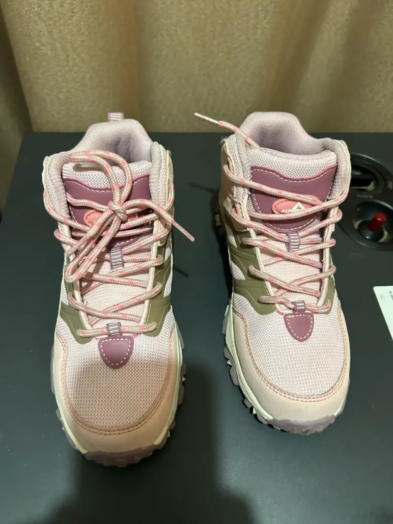 Zapatillas de trekking rosadas para niña talla 34 - 2