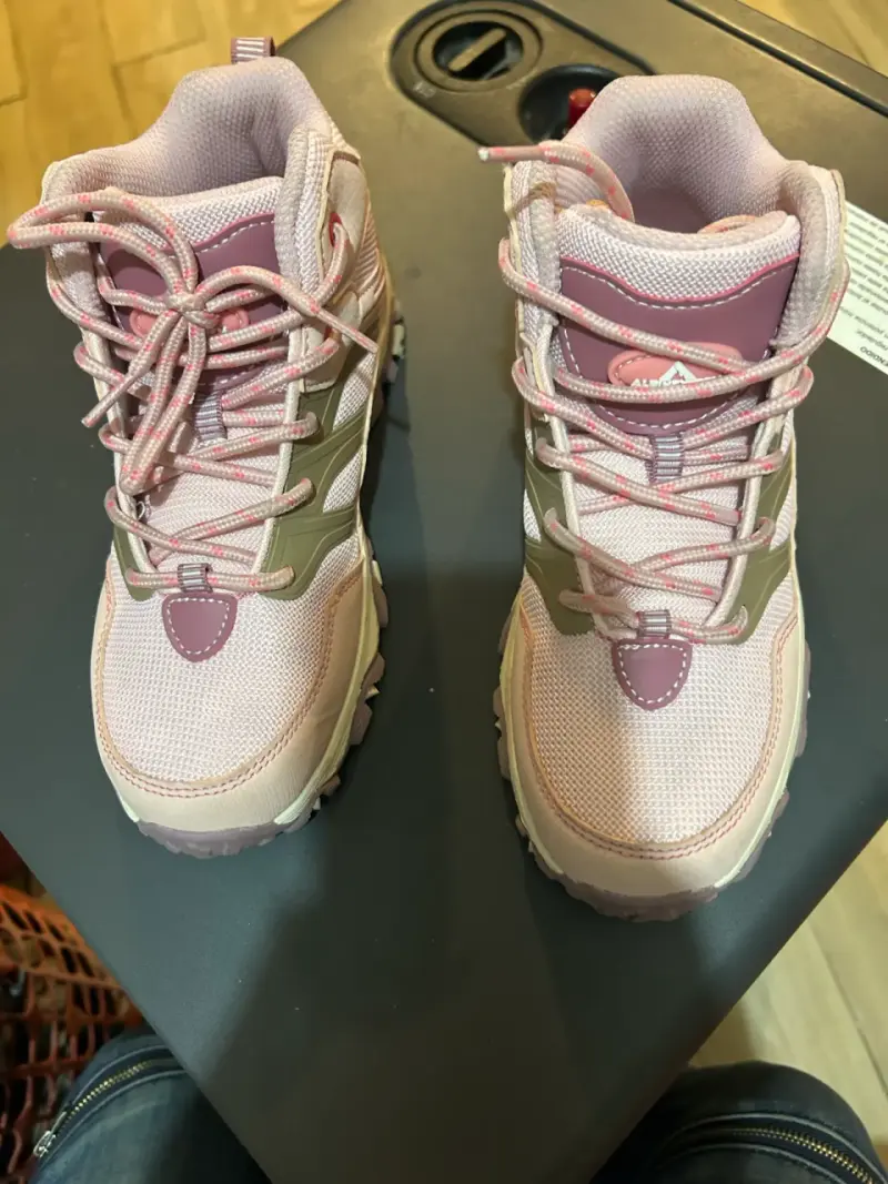 Zapatillas de trekking rosadas para niña talla 34 - 3