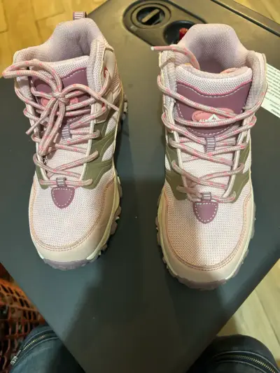 Zapatillas de trekking rosadas para niña talla 34 - miniatura 3