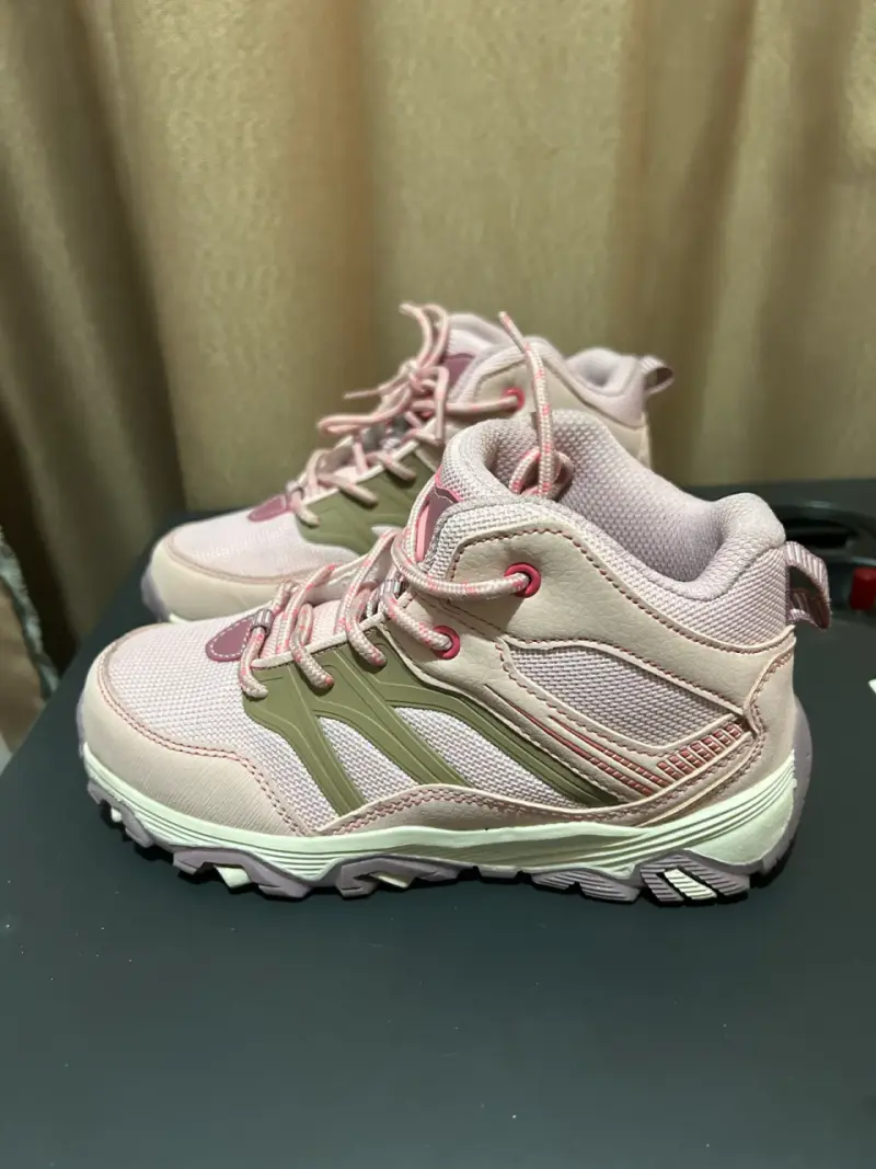 Zapatillas de trekking rosadas para niña talla 34 - 4