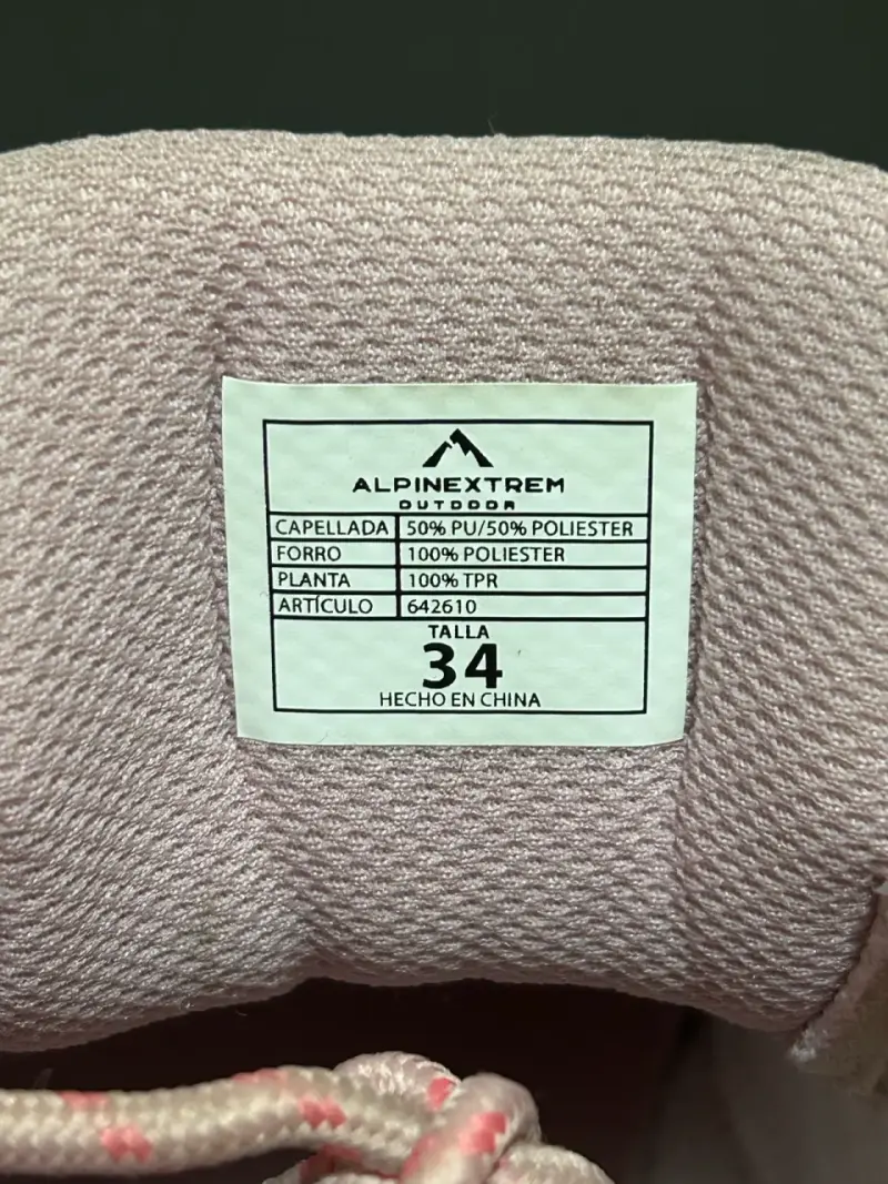 Zapatillas de trekking rosadas para niña talla 34 - 6