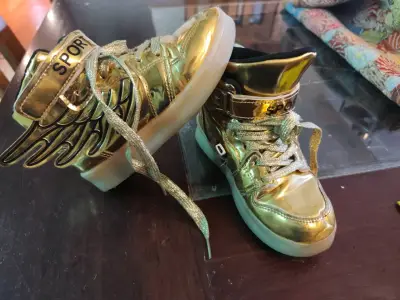 Zapatillas doradas con alas - miniatura 1