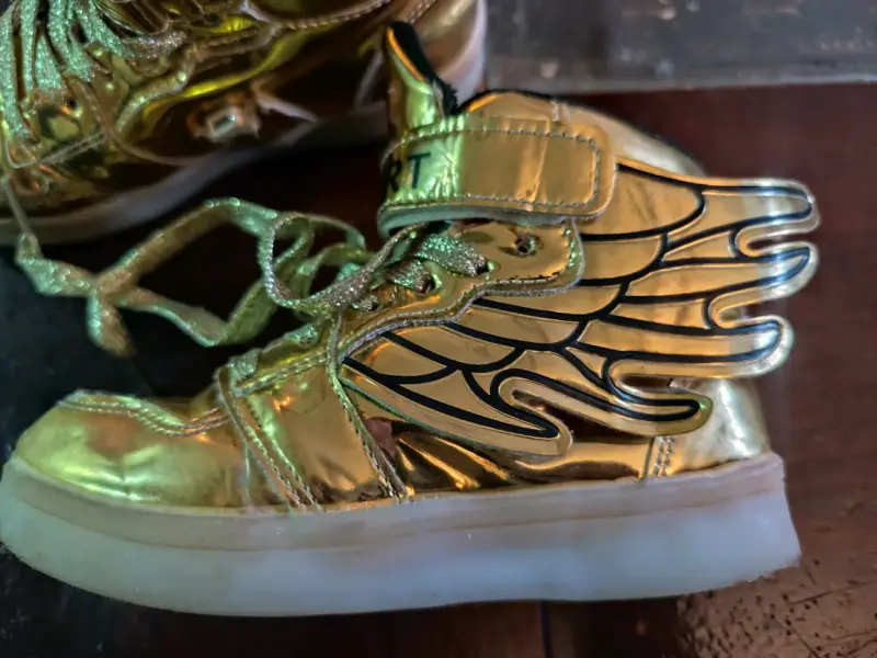 Zapatillas doradas con alas - 3