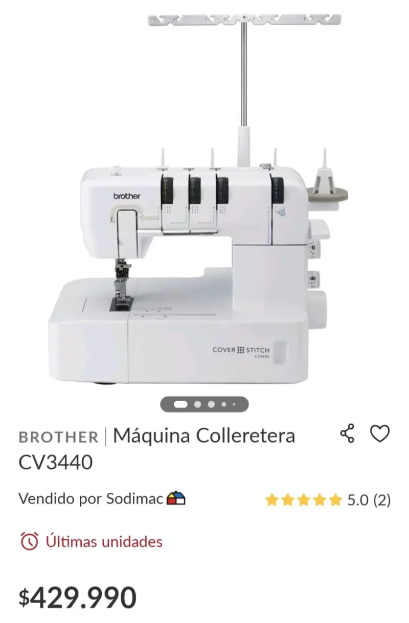Máquina Colleretera Brother CV3440