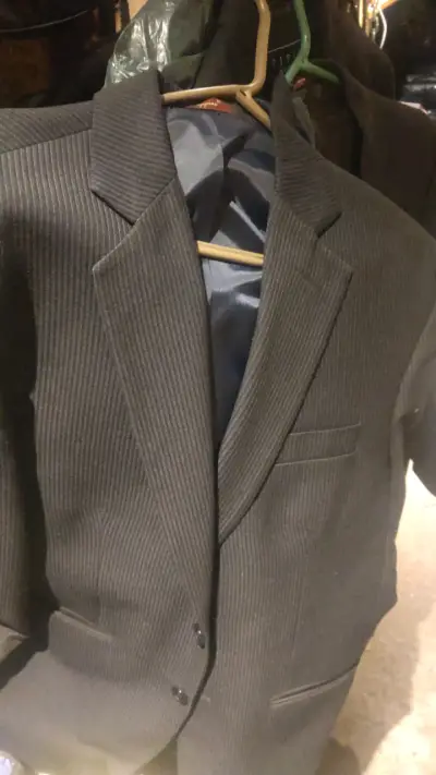 Blazer de rayas gris oscuro - miniatura 1