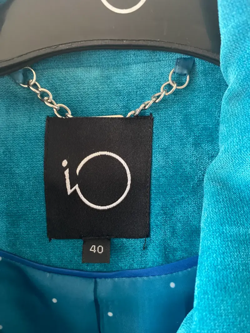 Chaqueta IO turquesa con cierres - 2
