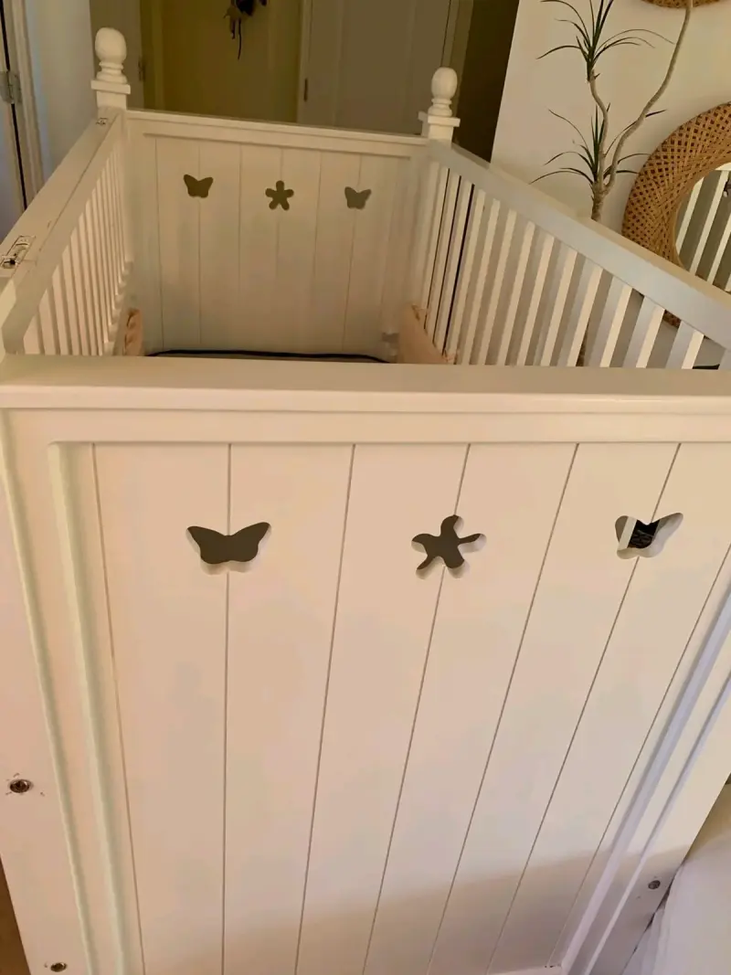 Cuna blanca de madera - 6