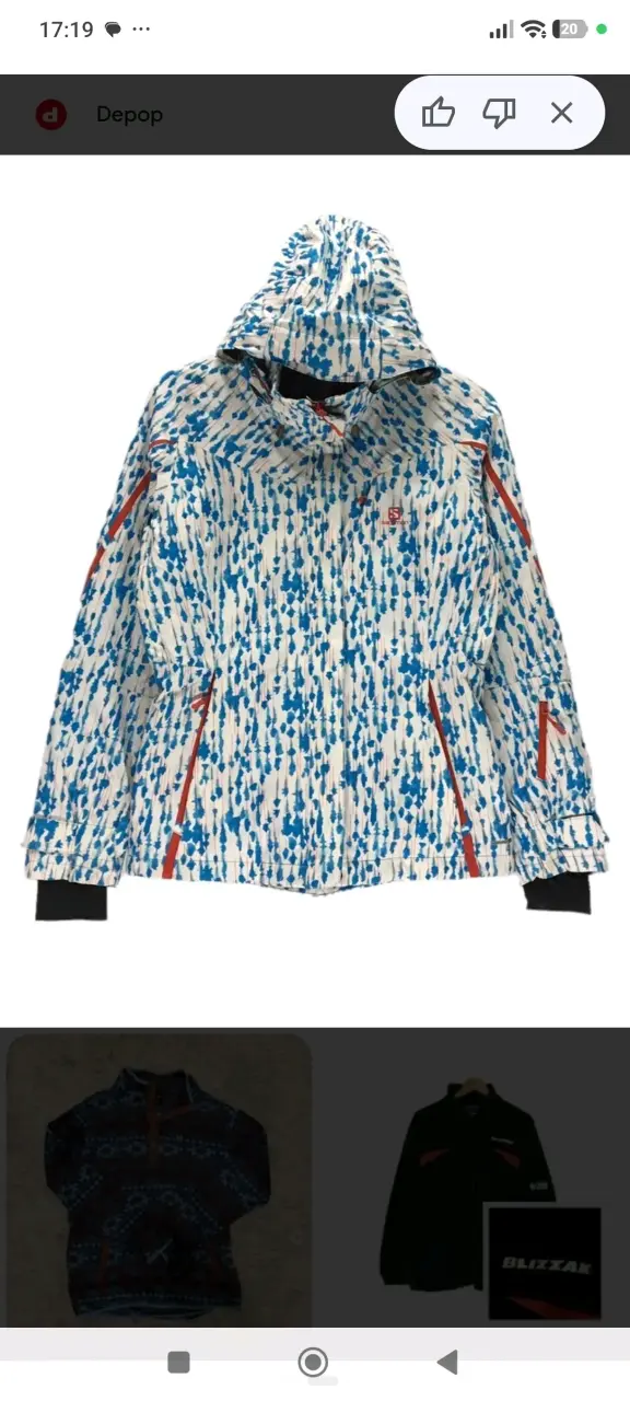 Chaqueta outdoor estampada azul - 1