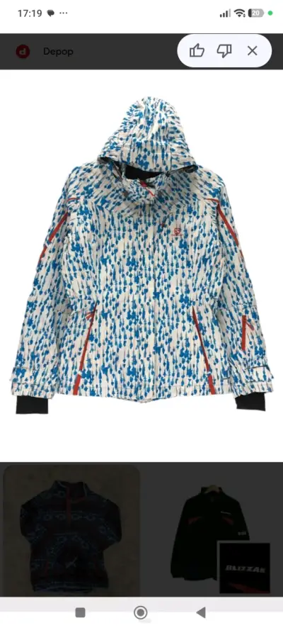 Chaqueta outdoor estampada azul - miniatura 1