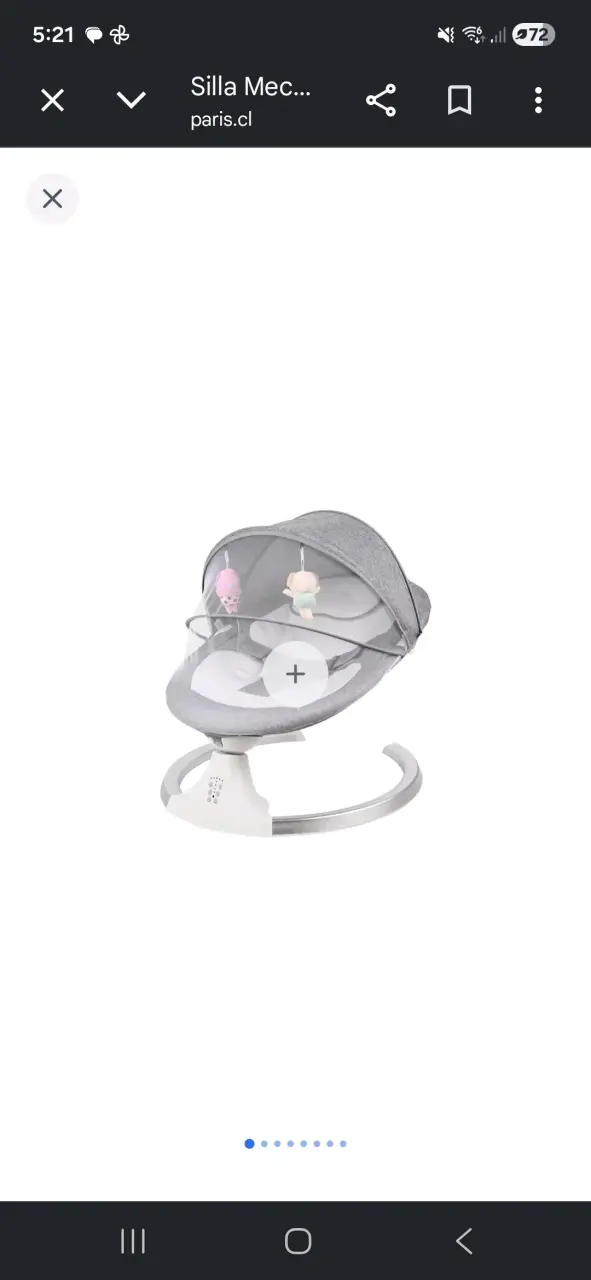 Silla mecedora de bebé gris
