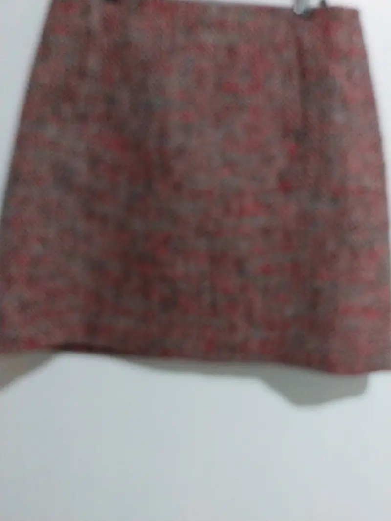 Falda tweed rojo y negro - 2