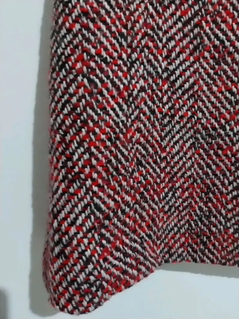 Falda tweed rojo y negro - 3