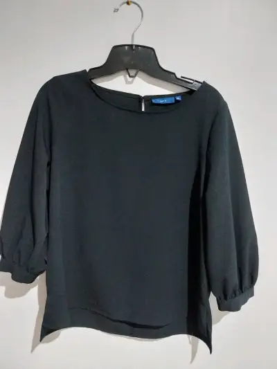 Blusa negra de manga larga - miniatura 1