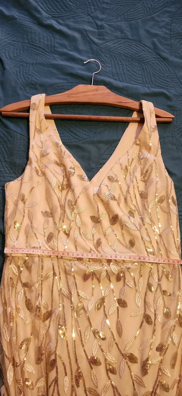 Vestido de fiesta elegante beige - 4