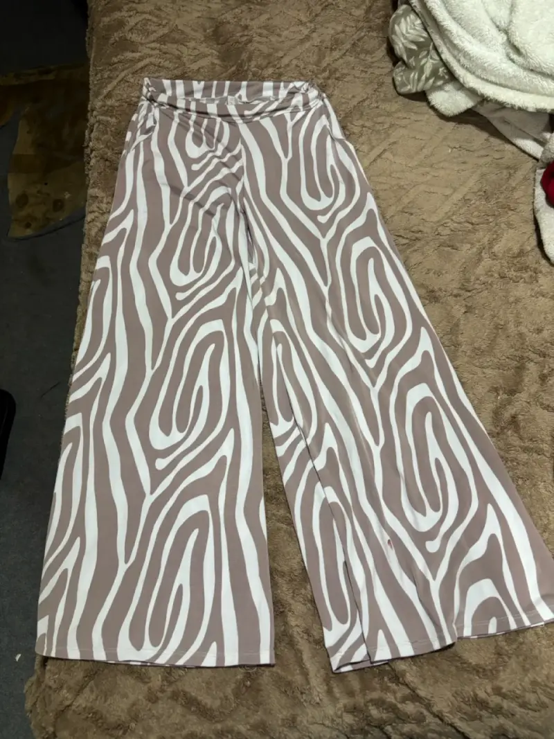 Pantalón palazzo estampado cebra - 1
