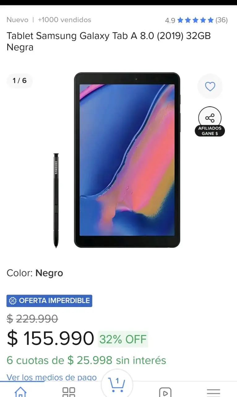 Tablet Samsung Galaxy Tab A 8.0 32GB - 1