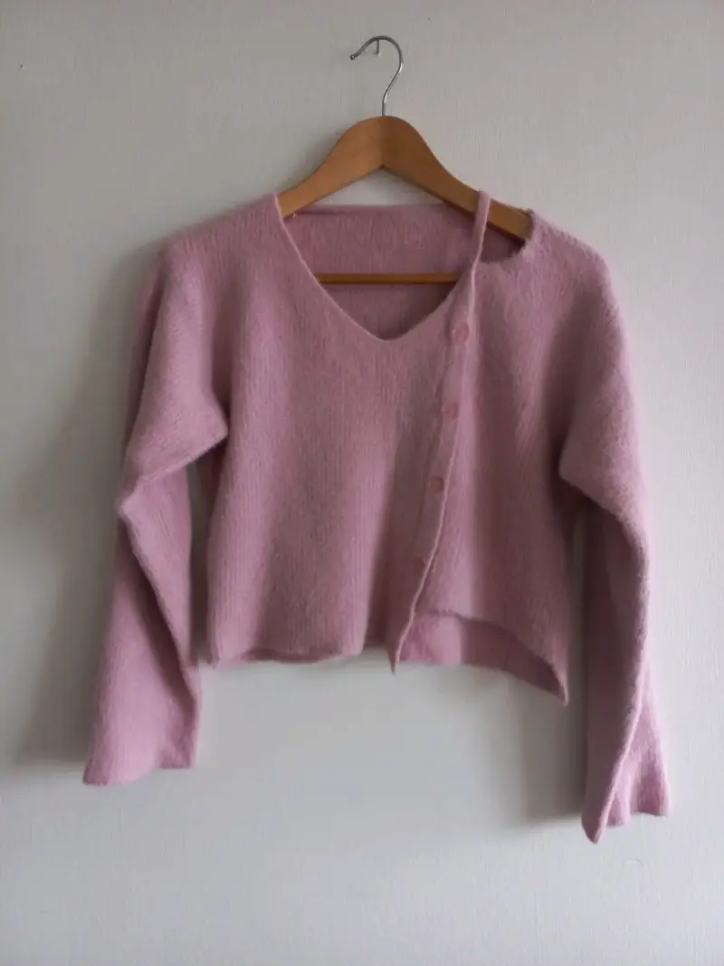 Chaleco rosa de lana - 2