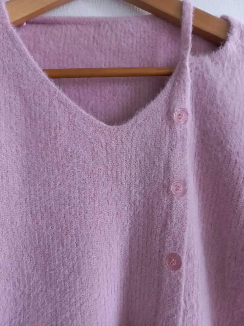 Chaleco rosa de lana - 3