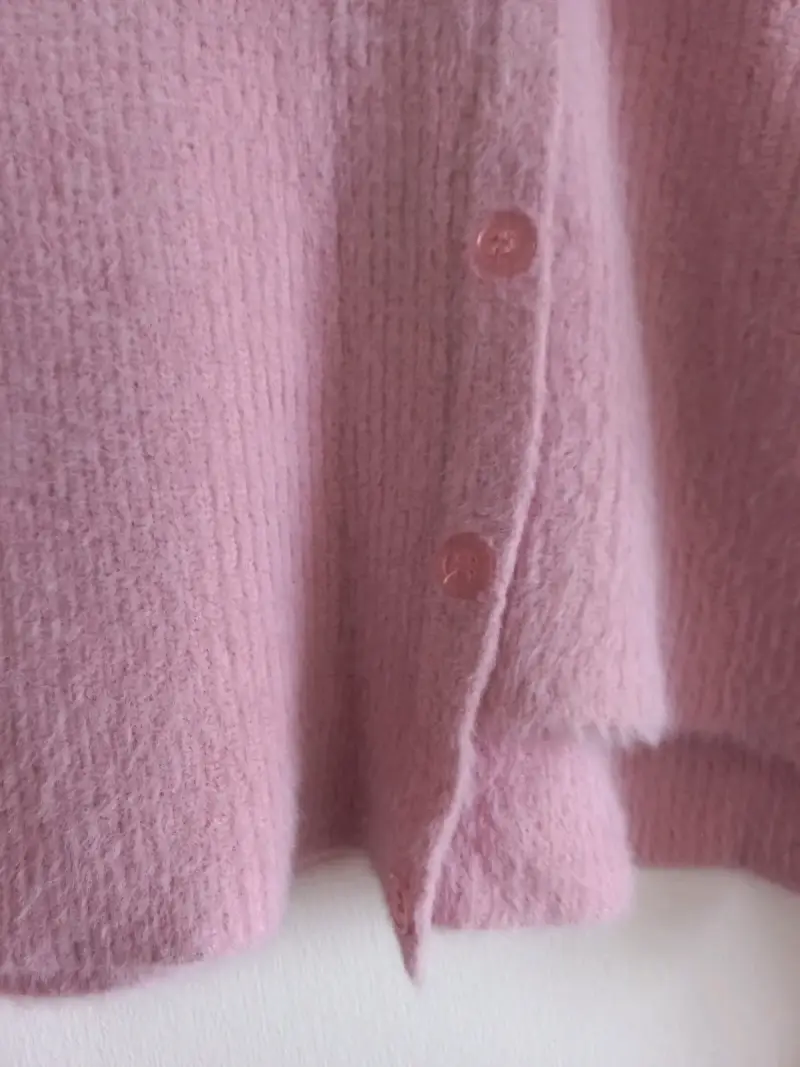 Chaleco rosa de lana - 5