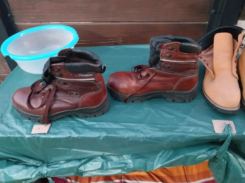 Botas de cuero marrón para hombre talla 41 - 2
