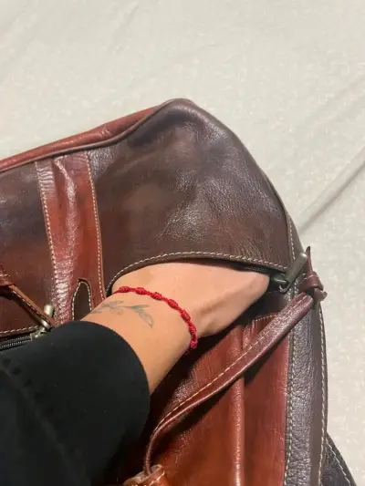 Mochila de cuero marrón - miniatura 6