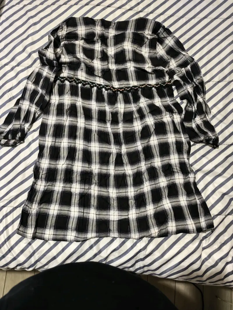 Vestido de cuadros blanco y negro - 2