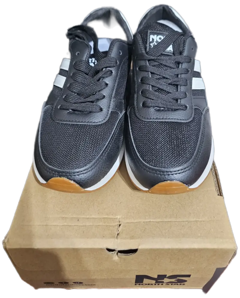 Zapatillas deportivas negras estilo retro - 2