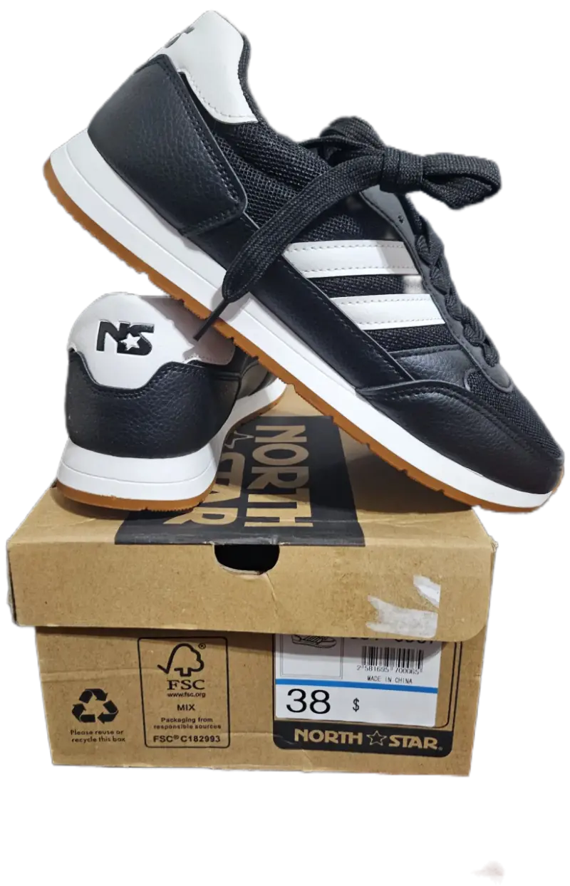 Zapatillas deportivas negras estilo retro - 3