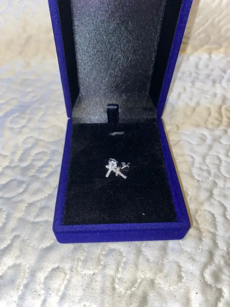 Pendientes de plata con cruz egipcia