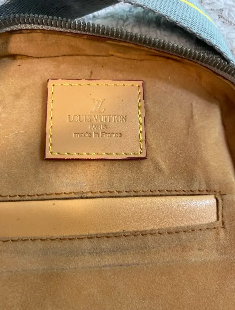 Bandolera estilo diseñador Louis Vuitton beige - 2