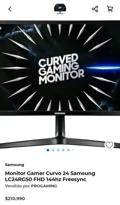 Monitor Gamer Samsung Curvo 24" - miniatura 1