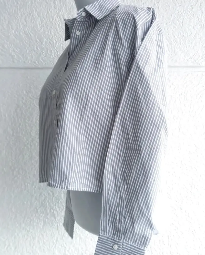 Camisa a rayas gris - 2