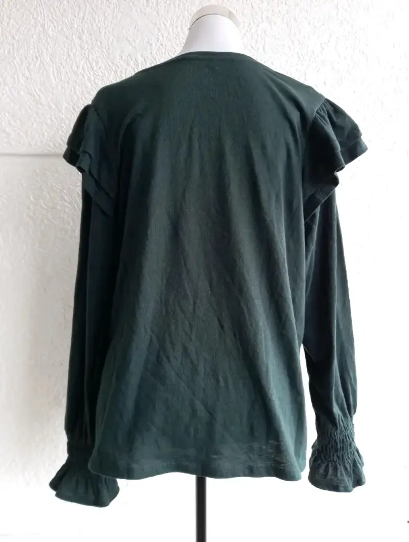 Blusa verde manga larga - 4