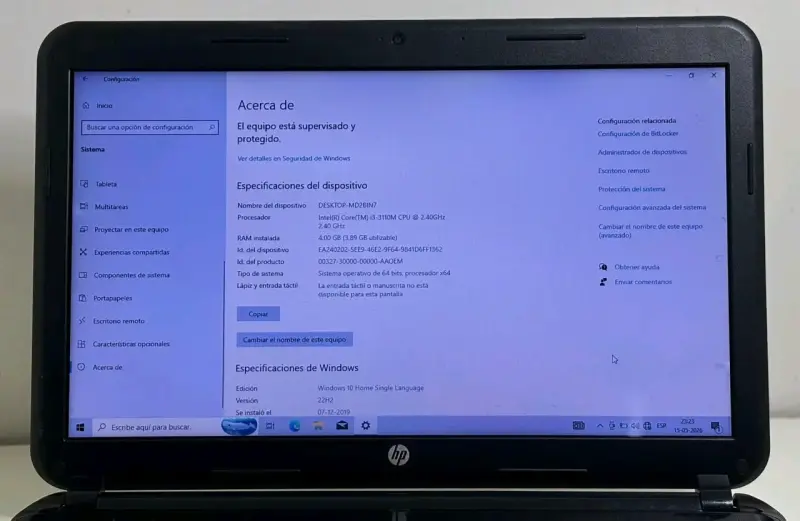 Notebook HP Intel Core i3 - 1