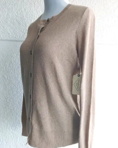 Cardigan beige con botones - miniatura 2