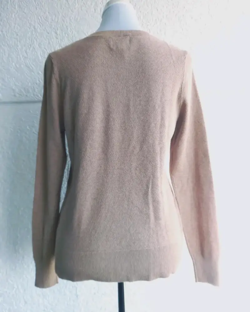 Cardigan beige con botones - 4