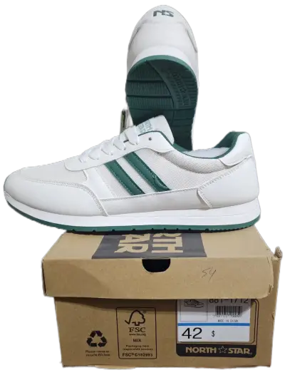 Zapatillas deportivas blancas y verdes - miniatura 2