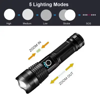 Linterna Táctica LED recargable 1000 Lumenes - miniatura 2