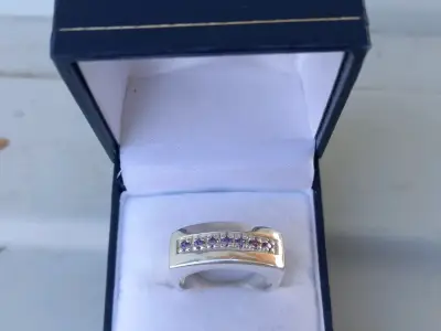 Anillo de plata con circonitas - miniatura 3
